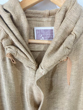 Electric Feathers Khaki Hand Woven Raw Silk Odyssey Parka In Jute
