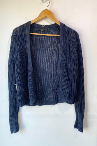 Vintage Banana Republic 90s Blue Linen Cardigan