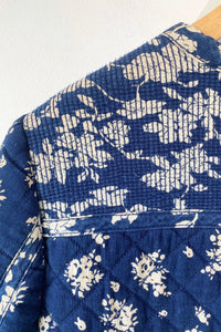 Tavin Indigo Floral Quilted Jacket