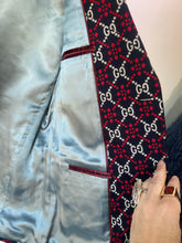 Gucci Navy, Red, and White GG Monogram Blazer