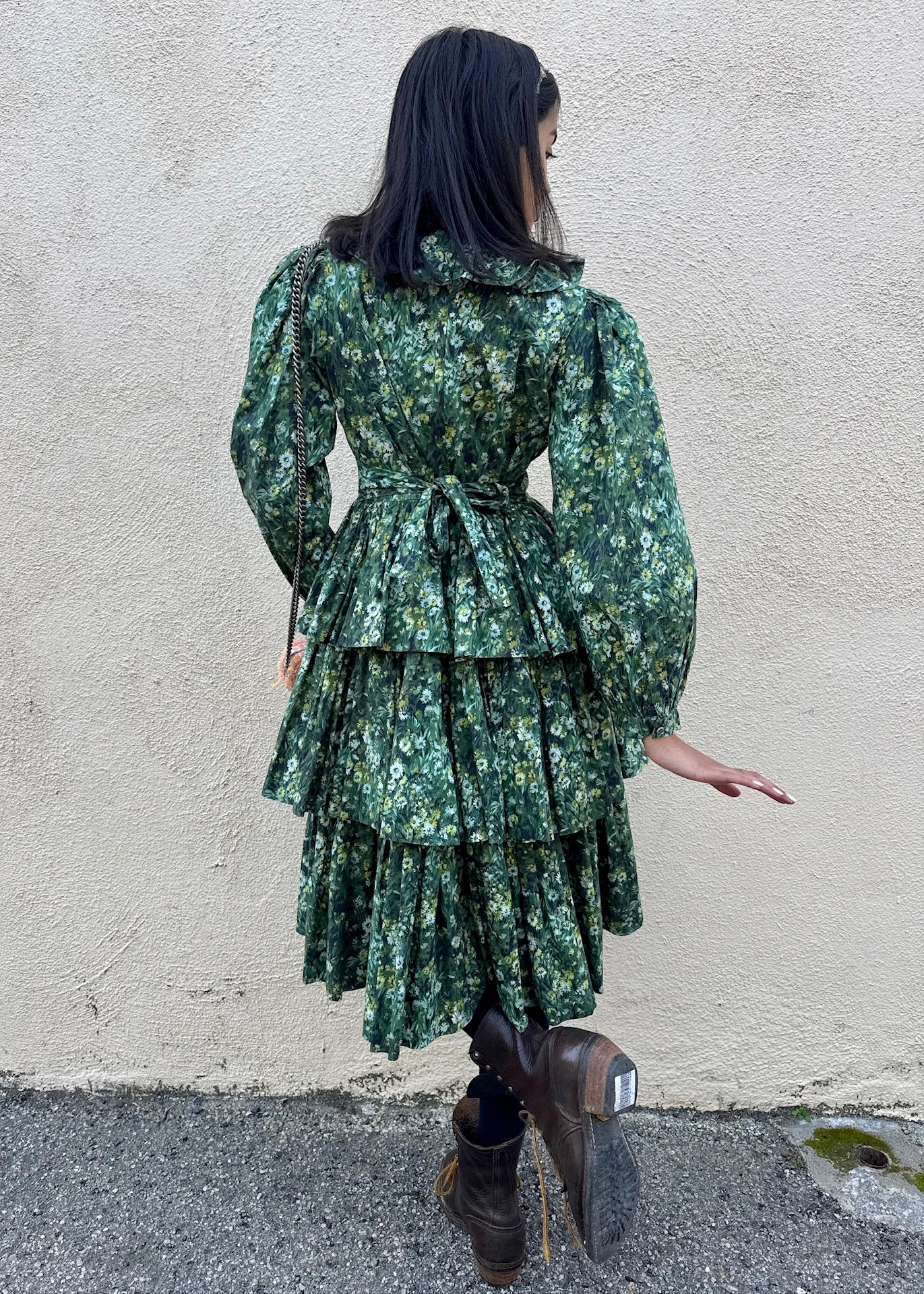 Batsheva x Laura Ashley Green Floral Dress - The Curatorial Dept.
