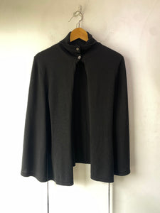 Ann Demeulemeester Black Wool Capelet