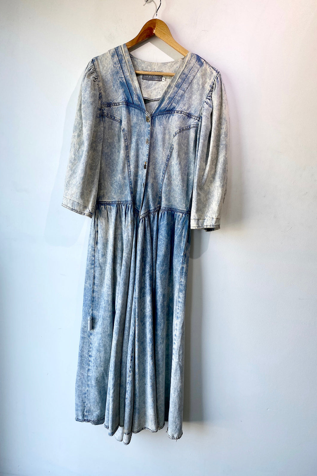 Vintage Carol Andersson Acid Was 80s Denim Dress