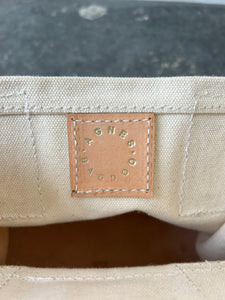 Agnes Baddoo Canvas and Tan Leather Bag