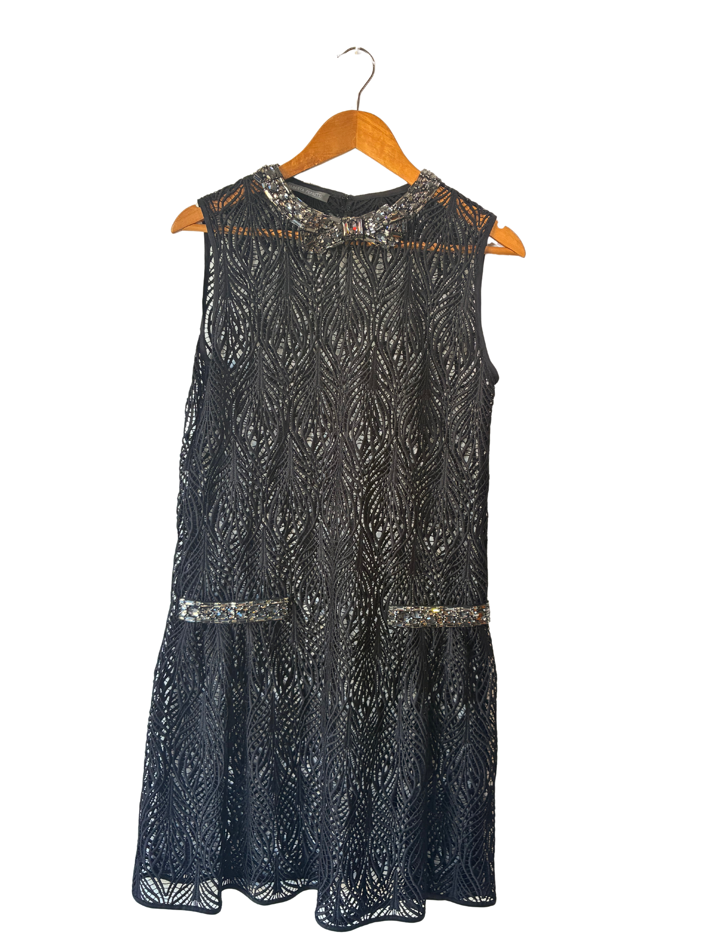 alberta ferretti lace dress Satin and lace evening dress