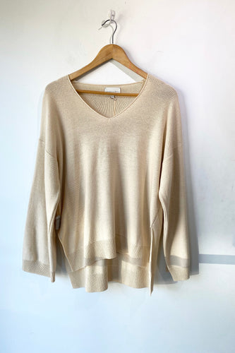 Arje Cream Silk Blend Sweater