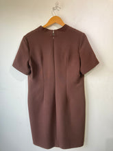 Vintage Oscar de la Renta Chocolate Brown Short Sleeve Dress