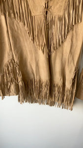 Vintage "The Leather Ranch" Tan Suede Fringe Top