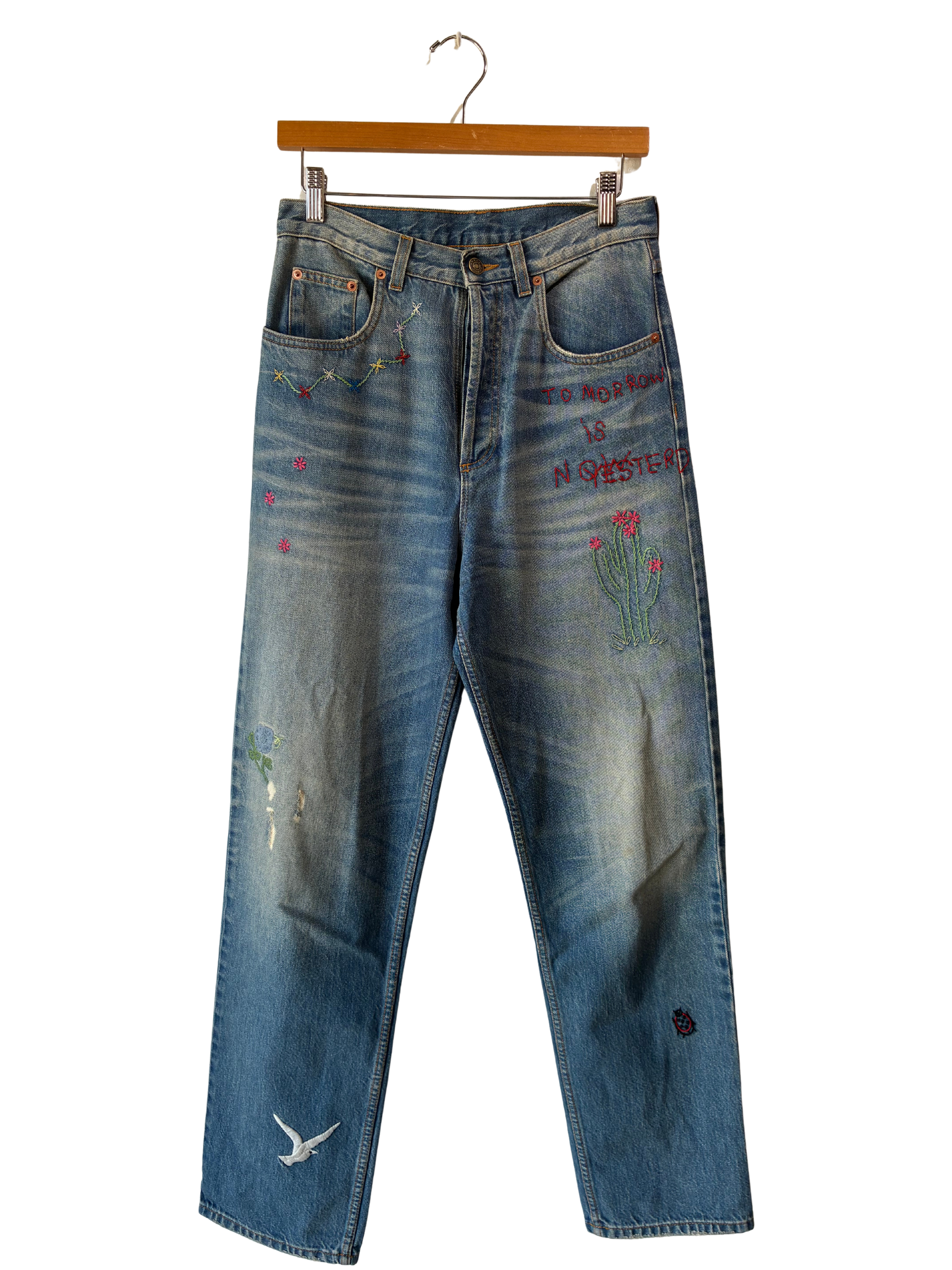 Vintage Gucci Embroidered Jeans – The Curatorial Dept.
