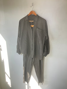 Vintage Howard Wolf Black and Grey Striped Set