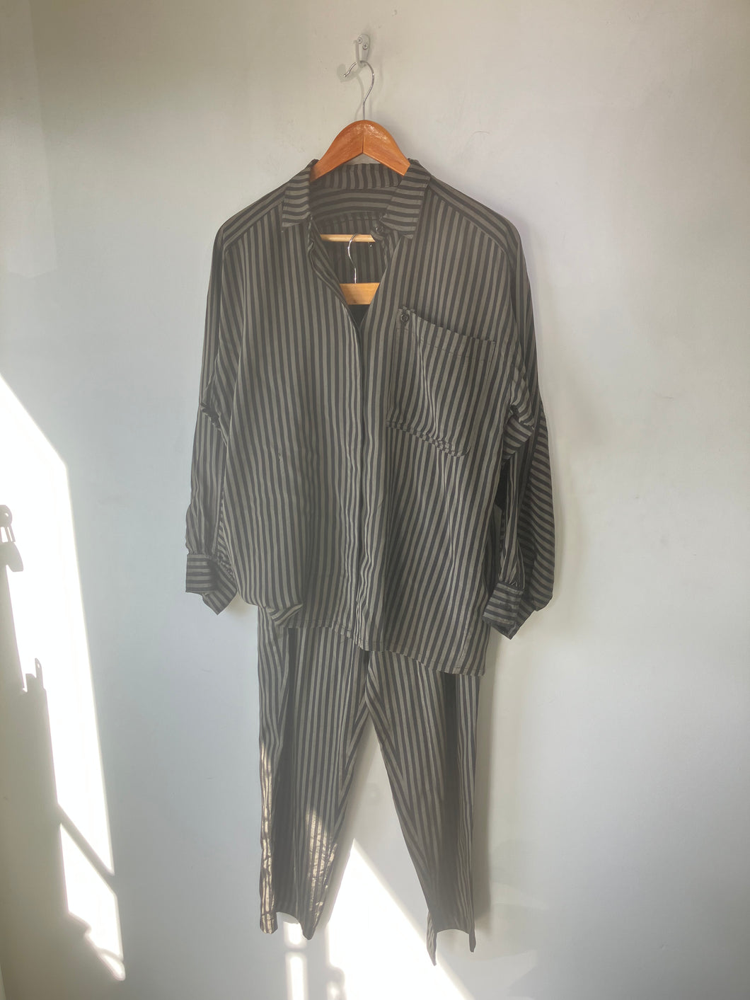 Vintage Howard Wolf Black and Grey Striped Set