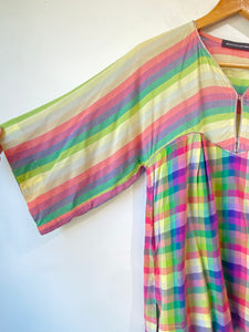 Alexandre Herchcovitch Rainbow Gingham Top