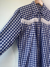 Vintage Gingham Fringe Cowboy Shirt