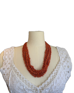 Vintage Five Strand Coral Necklace
