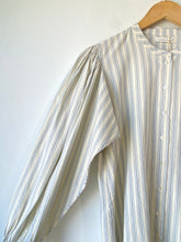 Doen White & Blue Striped Blouse