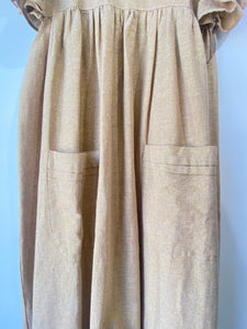 KKIBO Gold Linen Dress