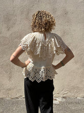 Sea New York Cream Eyelet Ruffle Top