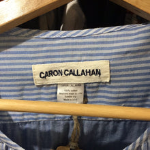 Caron Callahan Blue Striped Dress