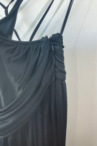 ALEXANDER McQUEEN 2006 "Neptune" Black Plunge Evening Dress
