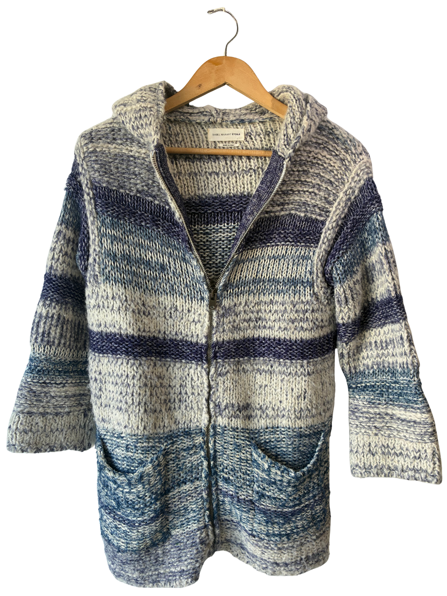 Isabel Marant Blue and White Striped Cardigan - The Curatorial Dept.