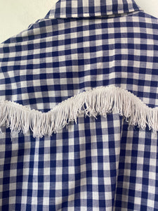 Vintage Gingham Fringe Cowboy Shirt