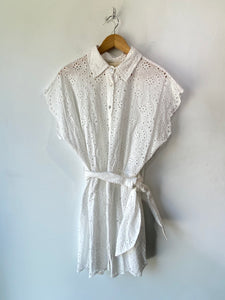 Natalie Martin White Eyelet Lace Dress