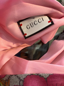 Gucci Pink Floral Silk Head Band