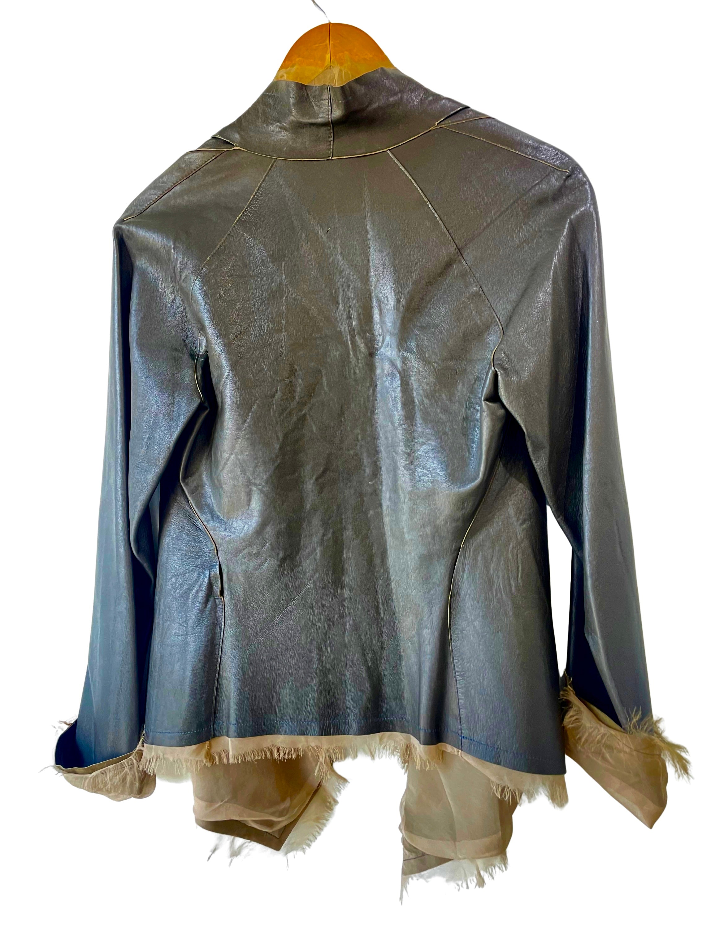 Rozae Nichols Brown Leather Jacket with Horn Clasp – The Curatorial Dept.