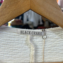 Black Crane Cream Top