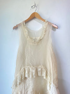 Magnolia Pearl Cream Gauze Ruffle Dress