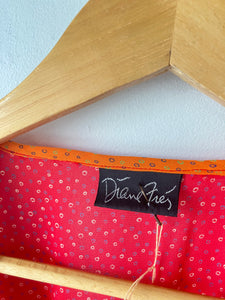 Vintage Diane Freis Red Polka Dot Midi Dress
