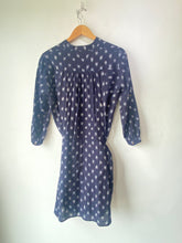 Ulla Johnson Navy Batik Print Tie Dress