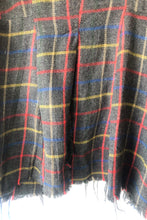 James Kidd Plaid Wool Coat with Woven Sleeves