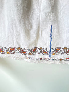 Vintage White Cross Stitch Skirt