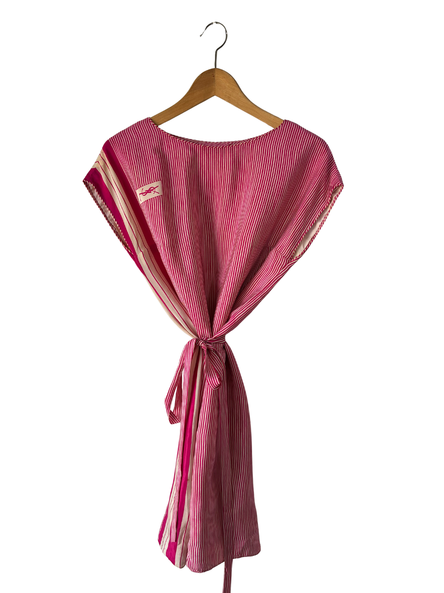 vintage ysl dress Vintage YSL Yves Saint Laurent Pink Striped Silk Scarf Dress – The  Curatorial Dept