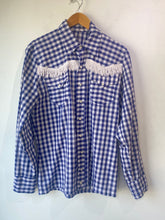 Vintage Gingham Fringe Cowboy Shirt