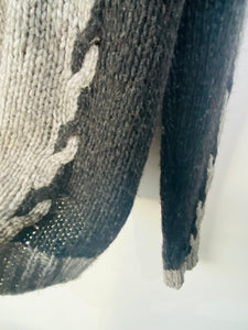 Humanoid Grey and Black Knit Sweater