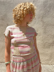 Vintage Chloe Striped Silk Dress