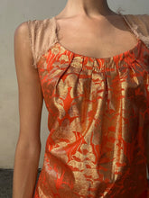 Alberta Ferretti Orange Gold Dress