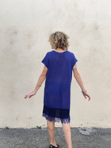 Vintage Issey Miyake Blue Knit Dress