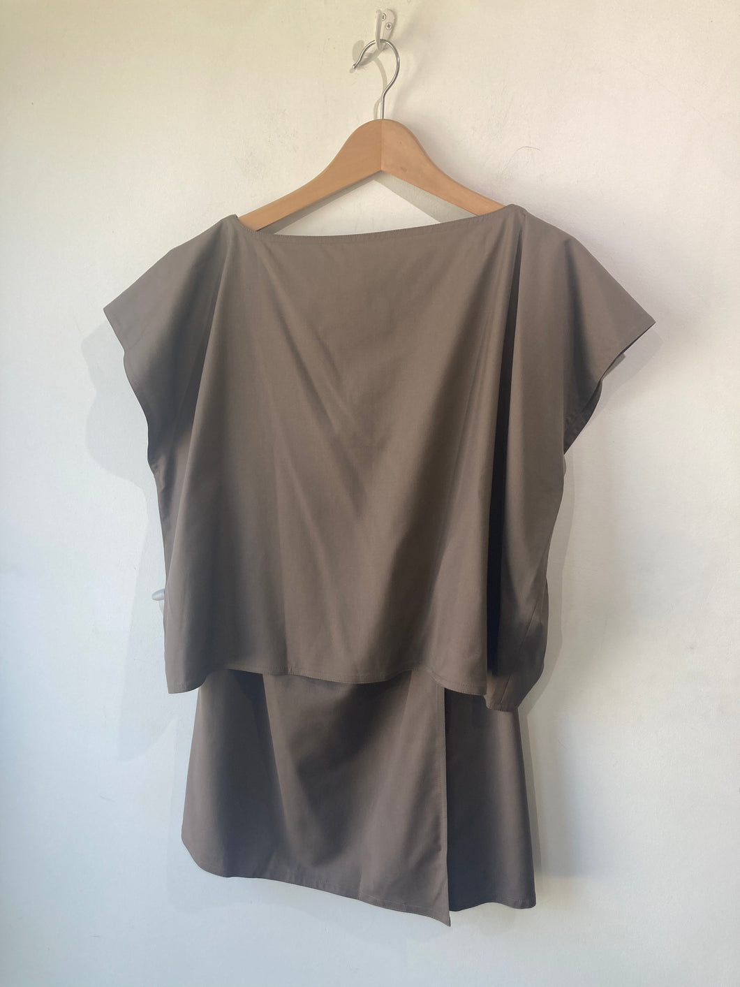 Zoran Brown Short Sleeve Top and Skirt Set