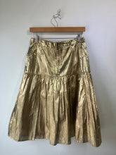 Vintage Pierre Cardin Gold Lamé Midi Skirt