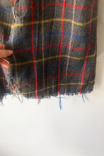 James Kidd Plaid Wool Coat with Woven Sleeves