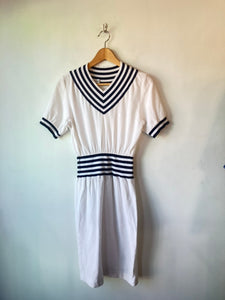 Vintage Courreges White & Navy Tennis Dress