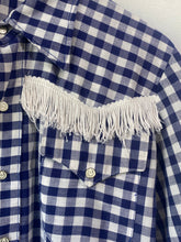 Vintage Gingham Fringe Cowboy Shirt