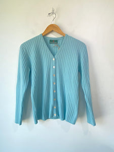 Vintage The Scotch House Baby Blue Cashmere Cardigan