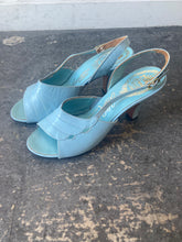 Vintage Amano Light Blue Sandal Heels Sz 7