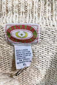 Vintage Banana Republic Cut Hem Cream Sweater