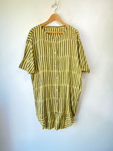 Vintage 80s Issey Miyake Yellow Striped Dress