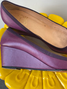 Christian Louboutin Purple Wedges